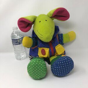 Genius Baby Toys Squeak E. Mouse Learn to Dress Doll Soft Plush Stuffed Toy 18"